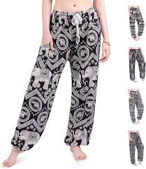 CandyHusky Harem Pants Women Elephant Pants Rayon Breezy Feel for Yoga  Travel Free Size Circle Black at Amazon Women's Clothing store