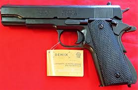 The colt government m1911 pistol formed in the early 1900's, when john m. Replica M1911 Us Colt Hand Gun Pistol Denix Black Strip Down Type Jb Military Antiques