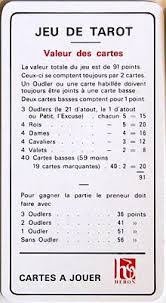 (singular or plural) a card game played in various different variations. French Tarot Wikipedia