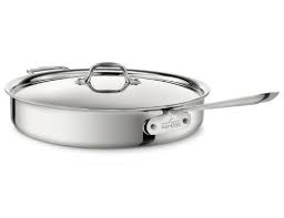 Amazon Com All Clad 4403 Stainless Steel Tri Ply Bonded Dishwasher Safe 3 Quart Saute Pan With Lid Cookware Sil Saute Pan Stainless Steel Cleaning Cookware