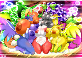 Rule34 - If it exists, there is porn of it  ymbk, red sky fruit strawberry  dragon, yellow sky fruit lemon dragon  1973967