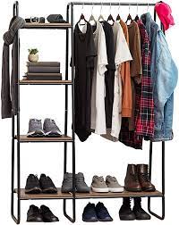 14538 kenny street houston, tx 77015 tel: Amazon Com Iris Usa Pi B3 Standing Garment Metal Clothing Rack With Bottom Shelf Black Home Kitchen