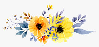 Elegant floral border decorative with soft color watercolor flowers. Transparent White Flower Border Png Yellow Watercolor Flowers Png Png Download Kindpng