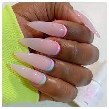 The Nail Cakery Nail Inspo On Instagram Follow Thenailcakery Spring Reverse French Ombre Stiletto Nails Designs Beautiful Nails Nail Designs