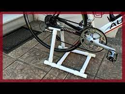 Place the back tire of your mountain bike on to the stand and use the clamps on either side of the stationary bicycle stand to hold the wheel in place firmly. Pvc Bicycle Stand For 6 How To Make An Easy Bike Stand Cheap Diy Bike Stand Pvc Bash Podhlatoy Youtube