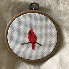 Aida 14, white 115w x 85h stitches size(s): Fo I Made A Small Cardinal For Mother S Day Mum Lost Her Brother Recently So I Thought It May Be Nice Crossstitch