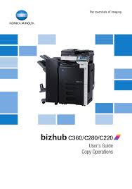 Konica minolta bizhub c220 printer driver, software download for microsoft windows and macintosh. Konica Minolta Bizhub C360 User Manual Pdf Download Manualslib
