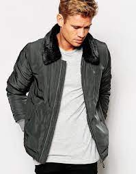 Native Youth Flight Jacket With Faux Fur Collar Black Flight Jacket Jackets Latest Mens Fashion