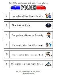 Police Reading Activity Police Activities Kindergarten Units Community Helpers Preschool