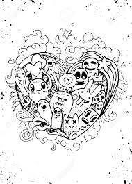I do not own this song, it belongs to its rightful owners. Doodle Heart Shape And Doodles Monsters Sketch Vector Illustration Hipster Royalty Free Cliparts Vectors And Stock Illustration Image 63541159