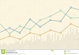 Abstract Business Chart With Uptrend Line Graph And Number