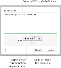 Add Mathematical Equations In Numbers On Mac Apple Support