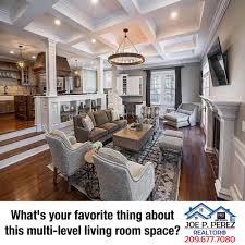 What S Your Favorite Thing About This Multi Level Living Room Space Pmzrealestate Realestat Living Room Design Modern Sunken Living Room Family Room Design
