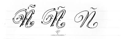 Cada pieza tiene una letra mayúscula asociada, y varía en función del idioma del anotador, en español se. Caligrafia Copperplate Como Escribir La Letra N Aracelyasmine Repujado En Aluminio Y Caligrafia
