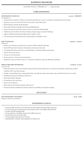 bim technician resume sample mintresume