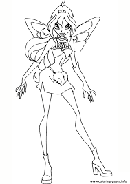 Bloom Charmix Winx Club Coloring Pages Printable