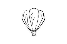 Download Hot Air Balloon Line Art Svg Cut File By Creative Fabrica Crafts Creative Fabrica PSD Mockup Templates