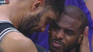 Chris paul was emotional discussing his conversation with jacob blake's father. Chris Paul And Tim Duncan Share Tearful Embrace After Amazing Game 7 Sbnation Com