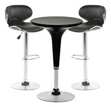 Sleek and stylish all black is great for social gatherings and light dining. Chrome Pub Table Set Modern Furniture With A Retro Charm
