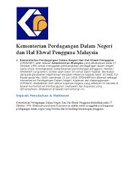 Kementerian hal ehwal ugama menteri t.menter.men terii sut 1. Kementerian Perdagangan Dalam Negeri Dan Hal Ehwal Pengguna Malaysia