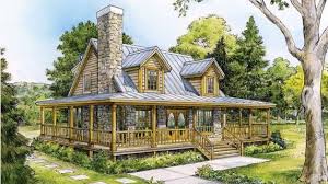 Log cabin home with wrap around porch big log cabin homes. Beautiful Country Home W Wrap Around Porch Hq Plans Mountain House Plans Country Style House Plans Unique House Plans