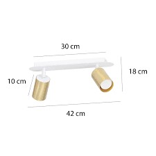 Deckenstrahler setzen ihr zuhause perfekt in szene. Deckenstrahler Zen 2 Mit 2 Spots Weiss Gold Kaufen Lampenwelt De