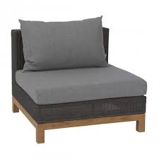 Stern Fontana Living Lounge Mittelelement Teakholz Geflecht Mit Kissen Teak Teak Holz Lounge
