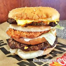 Chicken Stuffed Star Carl S Jr Secret Menu Hackthemenu Secret Menu Juicy Hamburgers Restaurant Recipes