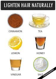 Apple cider vinegar help to gently lighten hair, it will also dissolve oil and residue buildup in your hair and on your scalp. Ways To Lighten And Highlight Your Hair Naturally Lighten Hair Naturally How To Lighten Hair Natural Hair Styles