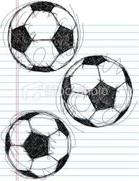 Sketchy Hand Drawn Soccer Balls Or Footballs On Notebook Paper The Sketches Drawings Swag Art