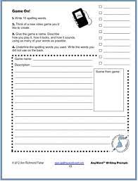 creative writing worksheets for any spelling words