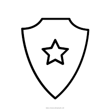 Show your kids a fun way to learn the abcs with alphabet printables they can color. Police Badge Coloring Page Ultra Coloring Pages