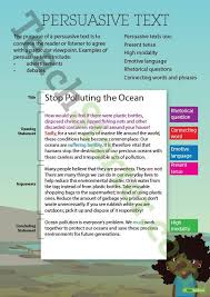 Persuasive Text Type Poster With Annotations Teaching Resource Teach Starter Persuasive Text Persuasive Text Examples Persuasive Writing Examples