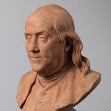 Terracotta Portrait Bust of Benjamin Franklin