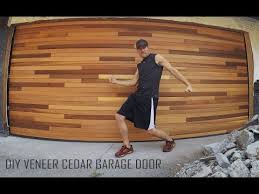 Cedar Tongue Amp Groove Veneer Garage Door Diy Installation Time Lapse Youtube Diy Garage Door Garage Door Design Garage Door Makeover