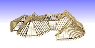 Dachstuhlkonstruktion Fur Maschinellen Abbund Durch Hundegger K2i 1250 Holzbau Ein Haus Bauen Holz
