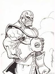 Endgame, you have more 2 famous superheroes: Thanos Coloring Pages Cartoons Thanos 3 Printable 2020 6355 Coloring4free Coloring4free Com