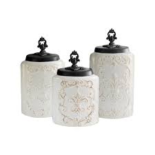 Find great deals on ebay for white kitchen canisters. American Atelier Antique Canisters Set Of 3 White Ceramic Canister Set White Canister Set White Kitchen Canisters