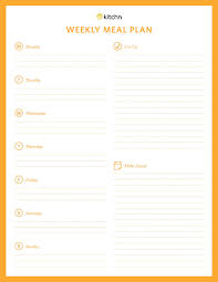 Kitchns Meal Plan Template Kitchn