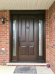 very handsome handmade custommade mahogany amberwooddoor with chinchilla glass brown cherry stain strong garage door styles main door design entry doors