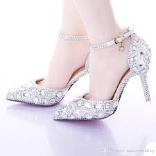 Un choix unique de escarpin argenté disponible dans notre magasin. Acheter Escarpins Argentes A Bout Pointu Ab Couleur Chaussures De Mariee Strass Talon Haut Glitter Femmes Pompes Chaussures De Mariage Confortables Bretelles A La Cheville De 45 96 Du Nancywedding Dhgate Com