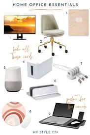 Essentials To Have For A Home Office My Style Vita In 2020 Office Essentials List New Home Checklist Office Essentials