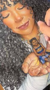 Why are self portraits so difficult??, #artistsoninstagram #illustration  #coloredpencils #carandache #curlyhair #woodcanvas #selfportrait  #innerchildhealing