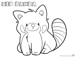 Baby Red Panda Coloring Page Panda Coloring Pages Panda Sketch Panda Drawing