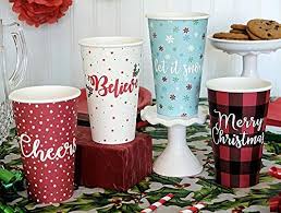 Paper christmas coffee cups with lids: Holiday Disposable Coffee Cups With Lids Cheaper Than Retail Price Buy Clothing Accessories And Lifestyle Products For Women Men