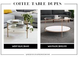 Available in white carerra and black nero marquina marble in three different sizes. Pottery Barn And West Elm Coffee Table Dupes For Less Than 200 Red Soles And Red Wine