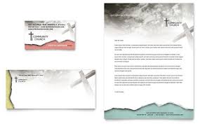 A printed heading on stationery, esp. Church Letterhead Templates Design Examples