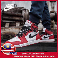 The air jordan 1 mid shoe is inspired by the first aj1, offering fans of jordan retros a chance to follow in the footsteps of greatness. Ready Stock Nike Air Jordan One High Cut Unisex Shoes Shopee Malaysia