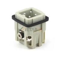 HA-003-M HA Series 3-Pin Male Heavy Duty Connector Insert, 3+PE, Screw  Terminal
