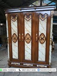 Bahan baku lemari pakaian pintu 3 minimalis. Lemari Pakaian 3 Pintu Kayu Jati Minimalis Model Terlaris Gandis Furniture Jepara